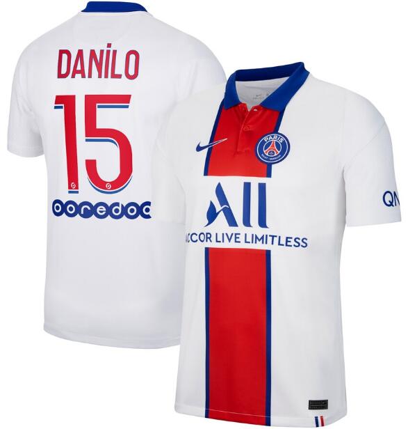 PSG Away Kit Soccer Jersey Danilo 15 2020/21